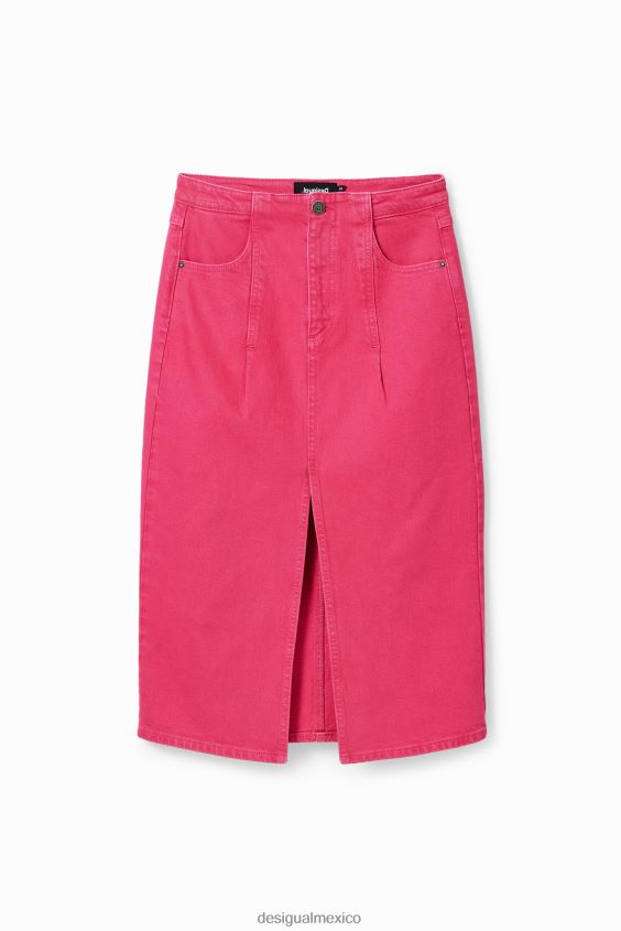 Desigual mujer falda de mezclilla con abertura VZ26R032 ropa