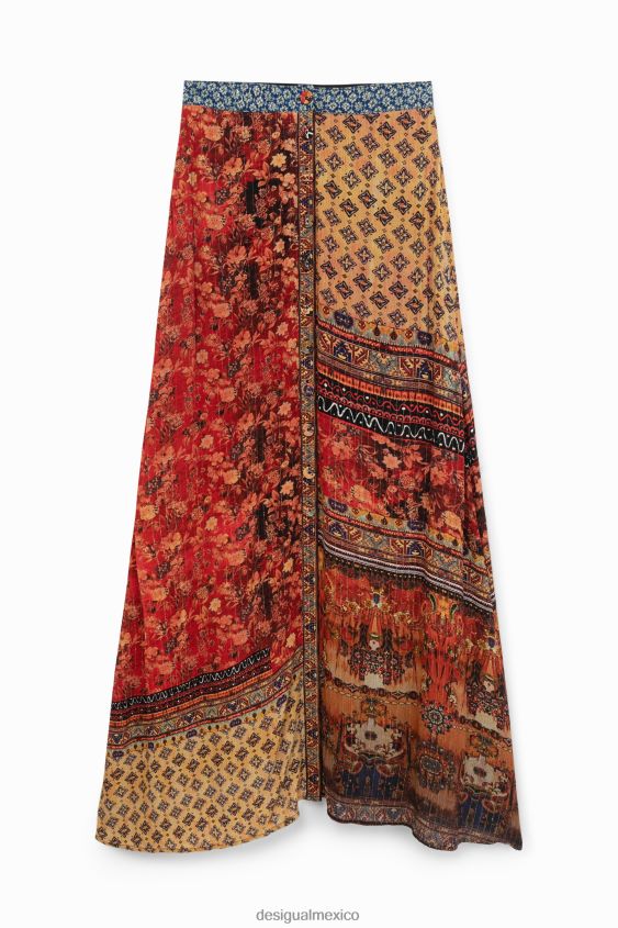 Desigual mujer falda larga de flores VZ26R01133 ropa
