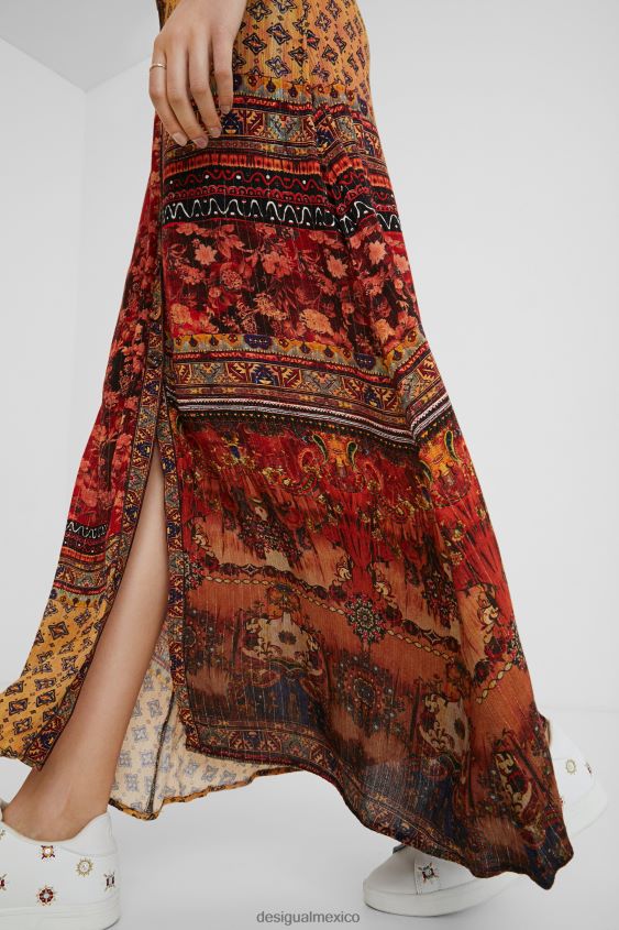 Desigual mujer falda larga de flores VZ26R01133 ropa