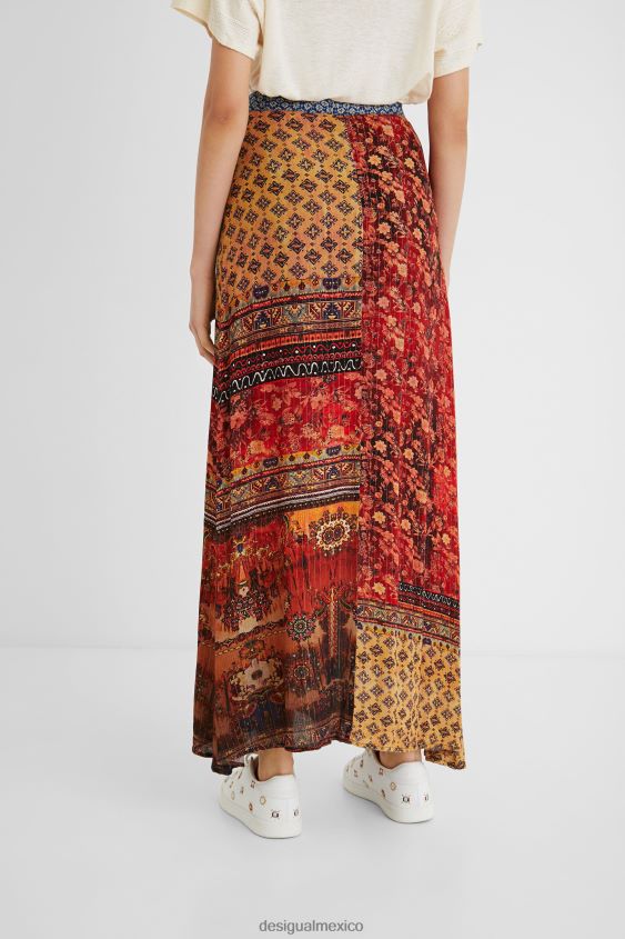 Desigual mujer falda larga de flores VZ26R01133 ropa