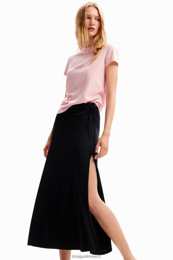 Desigual mujer falda midi con abertura VZ26R0840 ropa
