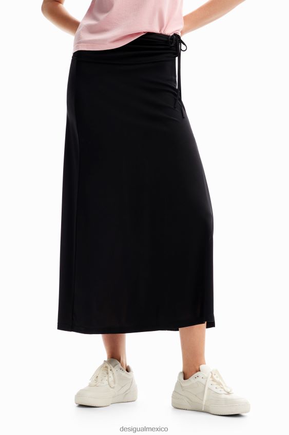 Desigual mujer falda midi con abertura VZ26R0840 ropa
