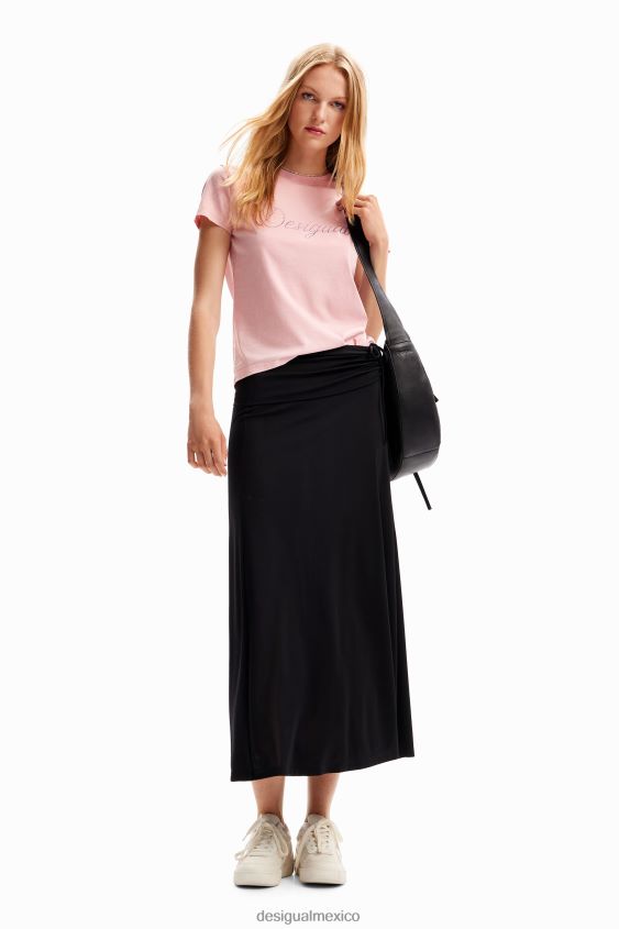 Desigual mujer falda midi con abertura VZ26R0840 ropa