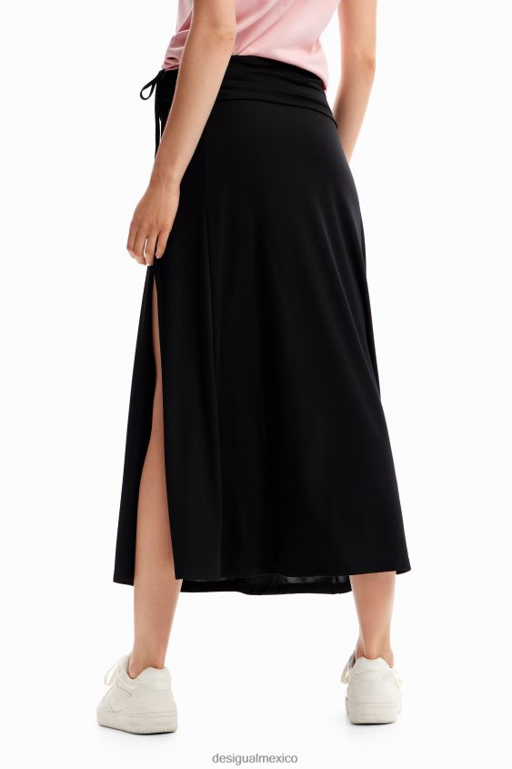Desigual mujer falda midi con abertura VZ26R0840 ropa