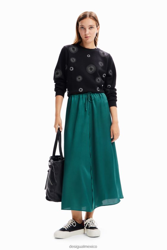 Desigual mujer falda midi de satén VZ26R0268 ropa