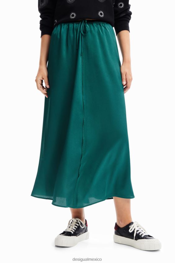 Desigual mujer falda midi de satén VZ26R0268 ropa