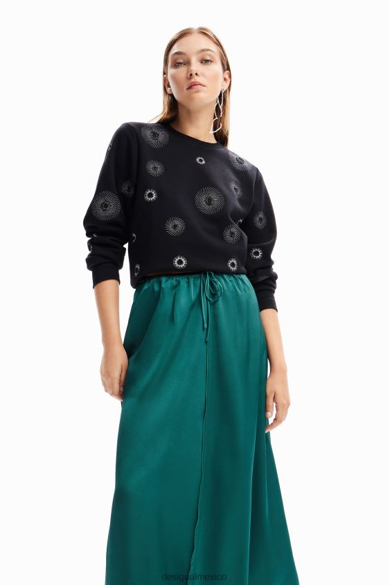 Desigual mujer falda midi de satén VZ26R0268 ropa