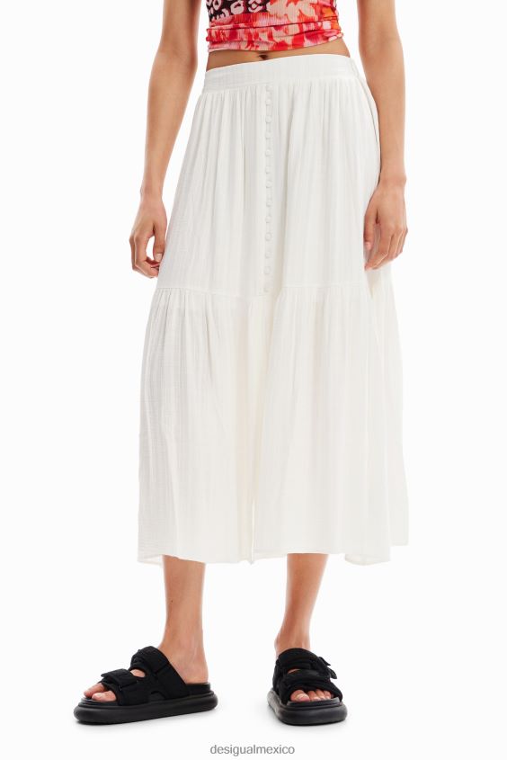 Desigual mujer falda midi texturizada VZ26R0859 ropa