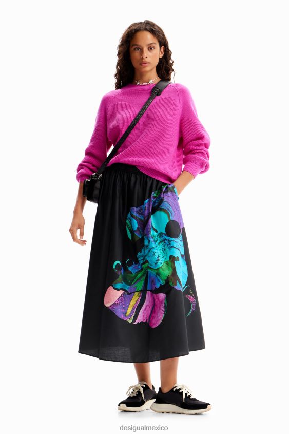 Desigual mujer metro. falda midi fluida de christian lacroix VZ26R0147 ropa