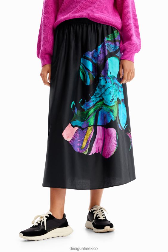 Desigual mujer metro. falda midi fluida de christian lacroix VZ26R0147 ropa