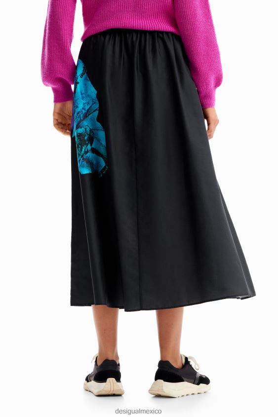 Desigual mujer metro. falda midi fluida de christian lacroix VZ26R0147 ropa