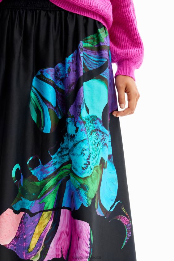 Desigual mujer metro. falda midi fluida de christian lacroix VZ26R0147 ropa