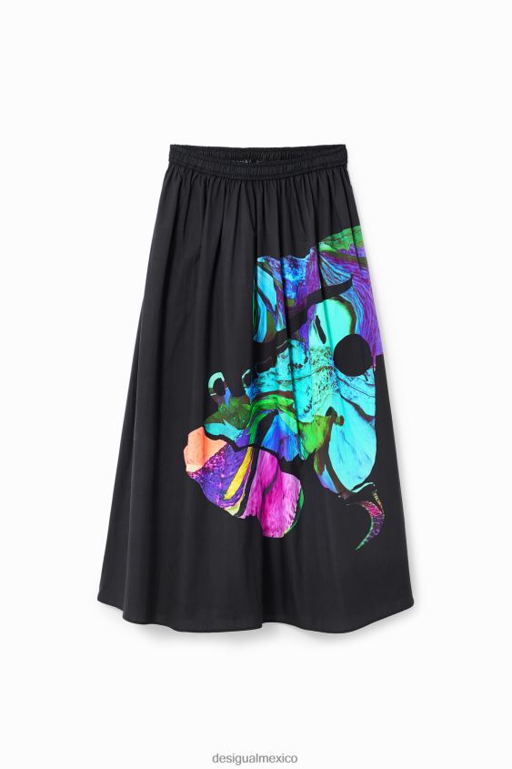 Desigual mujer metro. falda midi fluida de christian lacroix VZ26R0147 ropa