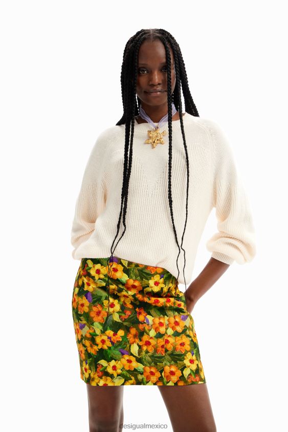Desigual mujer minifalda ajustada con estampado floral VZ26R0203 ropa