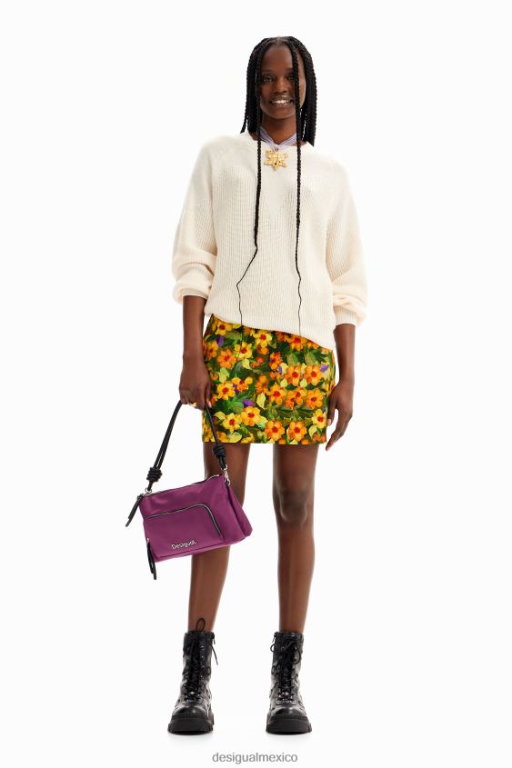 Desigual mujer minifalda ajustada con estampado floral VZ26R0203 ropa
