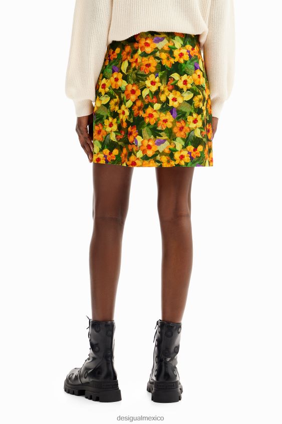 Desigual mujer minifalda ajustada con estampado floral VZ26R0203 ropa