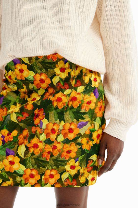 Desigual mujer minifalda ajustada con estampado floral VZ26R0203 ropa