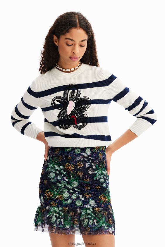 Desigual mujer minifalda ajustada con estampado floral VZ26R0672 ropa