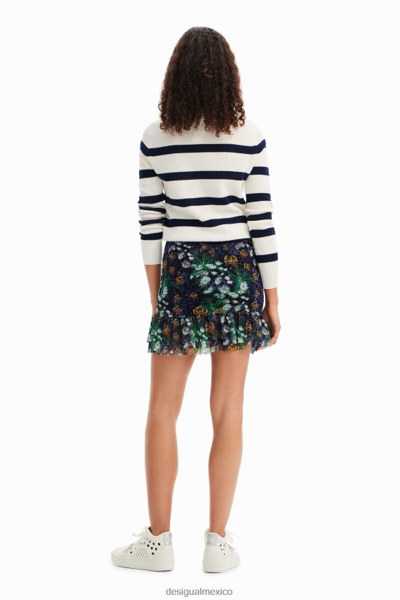 Desigual mujer minifalda ajustada con estampado floral VZ26R0672 ropa