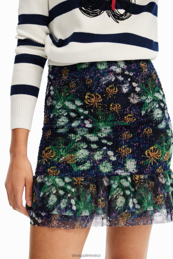 Desigual mujer minifalda ajustada con estampado floral VZ26R0672 ropa