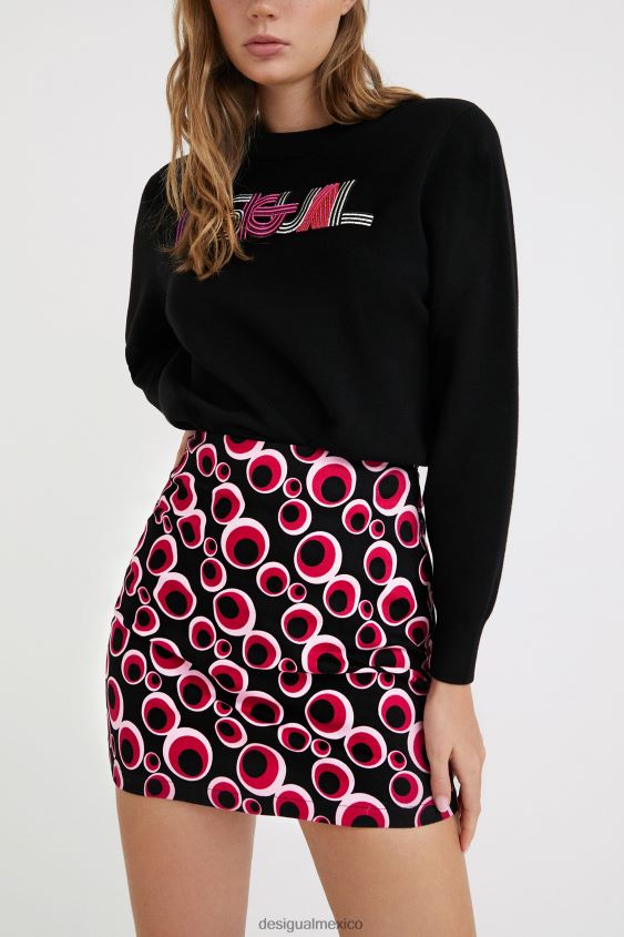 Desigual mujer minifalda circular delgada VZ26R0587 ropa