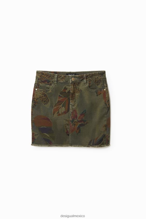 Desigual mujer minifalda con estampado floral y camuflaje VZ26R01044 ropa