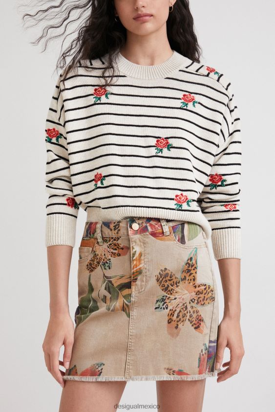 Desigual mujer minifalda con estampado floral y camuflaje VZ26R01091 ropa