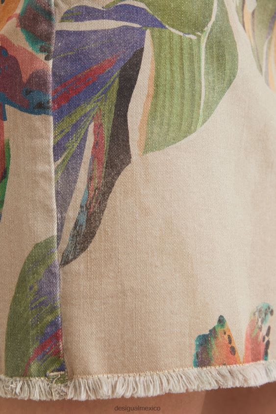Desigual mujer minifalda con estampado floral y camuflaje VZ26R01091 ropa