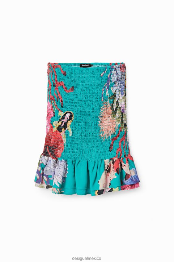 Desigual mujer minifalda coral sostenible VZ26R0635 ropa