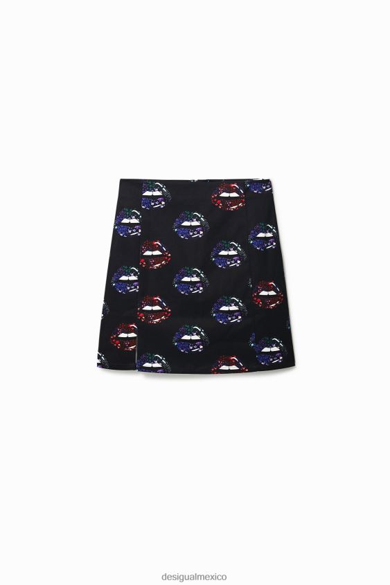 Desigual mujer minifalda de labios delgados VZ26R01087 ropa