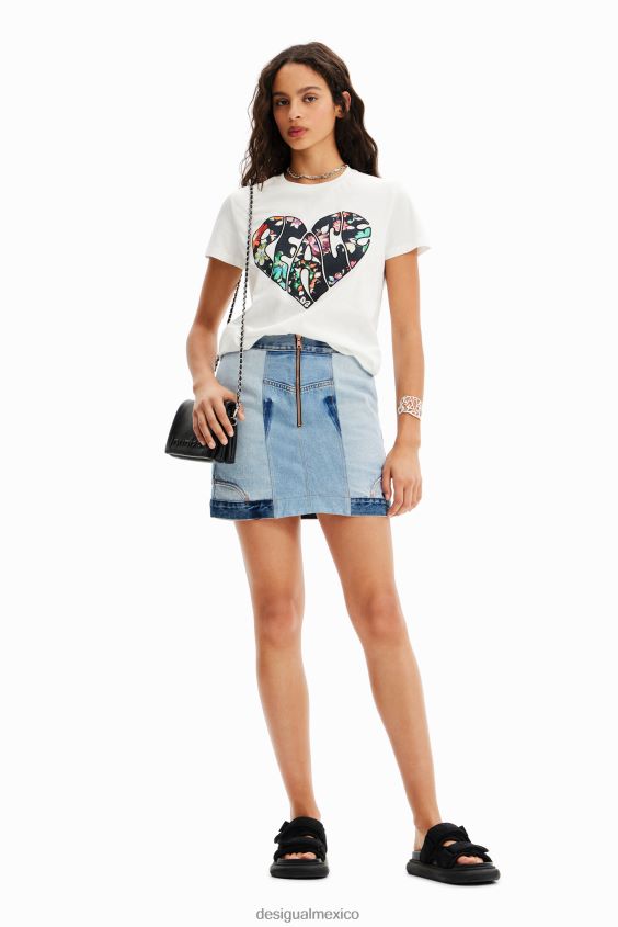 Desigual mujer minifalda de mezclilla reciclada VZ26R0916 ropa