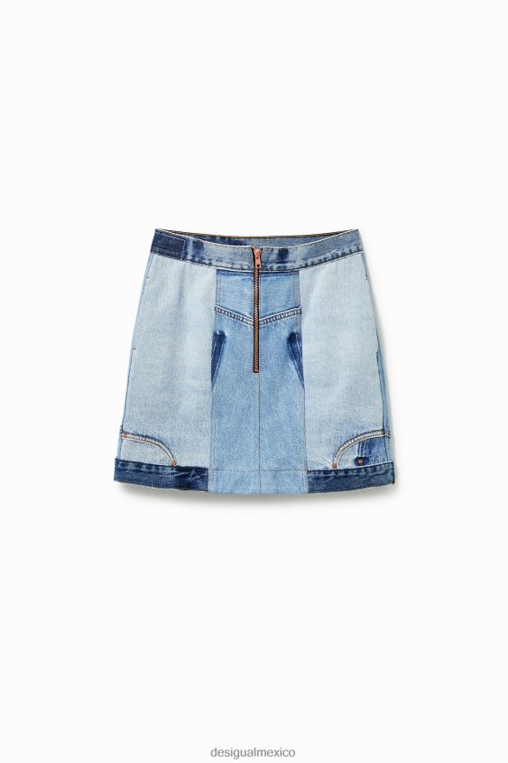 Desigual mujer minifalda de mezclilla reciclada VZ26R0916 ropa