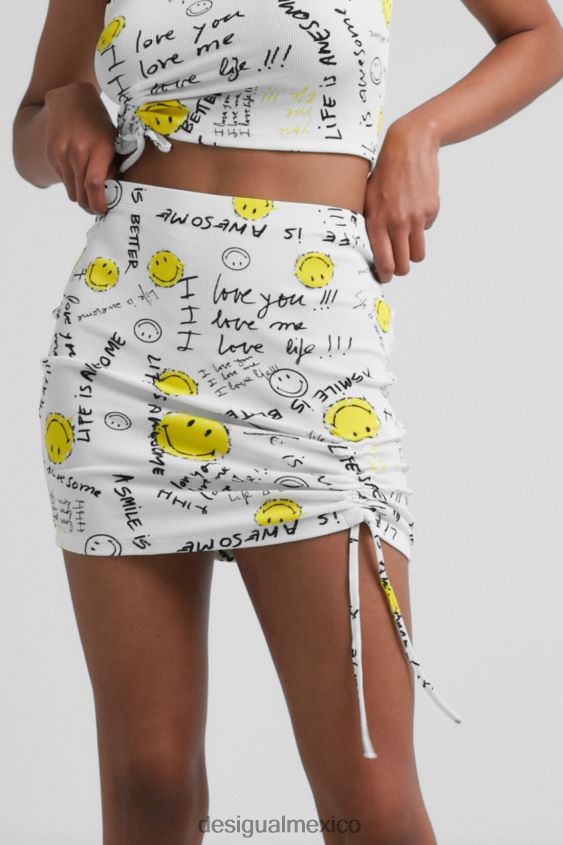 Desigual mujer minifalda delgada con sonrisa VZ26R0459 ropa