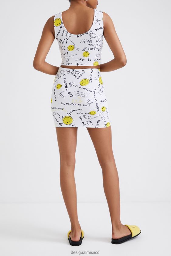 Desigual mujer minifalda delgada con sonrisa VZ26R0459 ropa