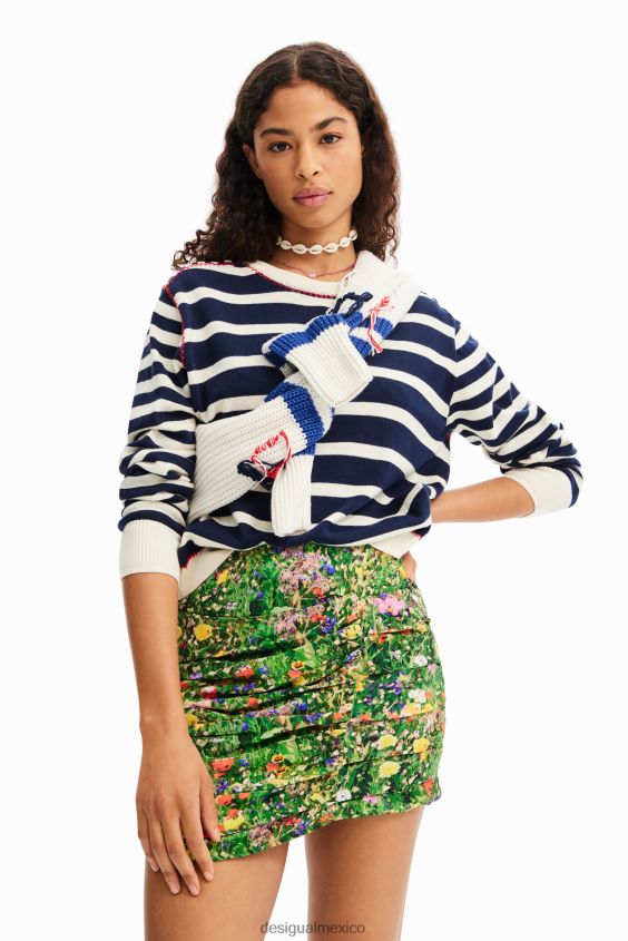 Desigual mujer minifalda drapeada floral VZ26R0573 ropa