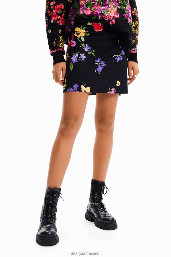 Desigual mujer minifalda elástica floral VZ26R0256 ropa