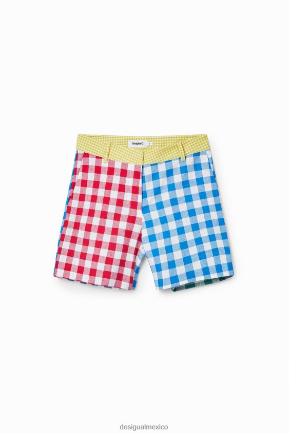 Desigual mujer pantalones cortos a cuadros johnson hartig VZ26R01068 ropa