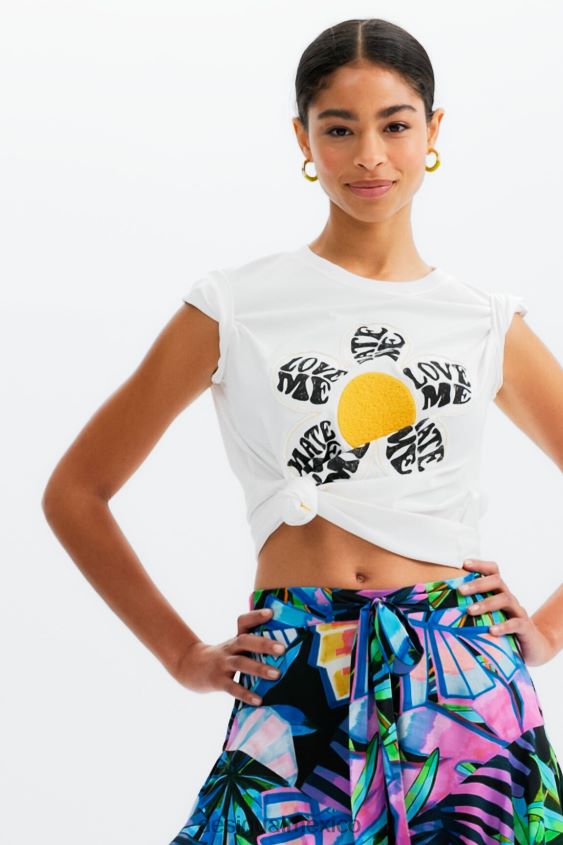 Desigual mujer pantalones cortos con volantes tropicales VZ26R0380 ropa