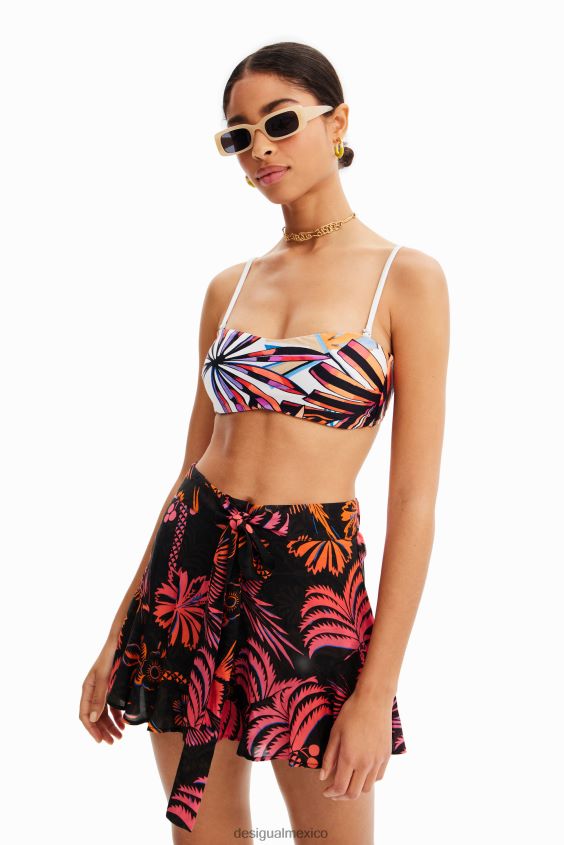 Desigual mujer pantalones cortos con volantes tropicales VZ26R0546 ropa