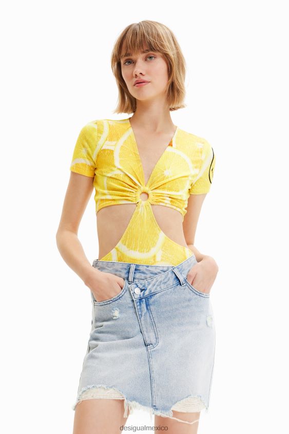 Desigual mujer body con abertura sonriente VZ26R0678 ropa
