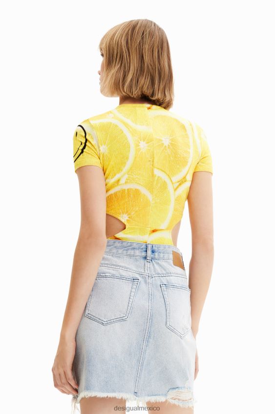 Desigual mujer body con abertura sonriente VZ26R0678 ropa