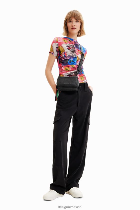 Desigual mujer body con collage fruncido VZ26R0741 ropa