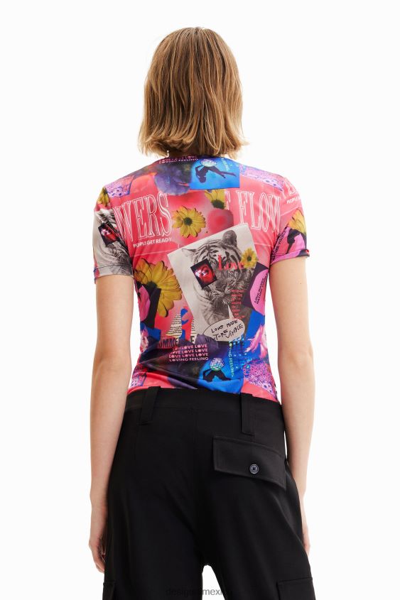 Desigual mujer body con collage fruncido VZ26R0741 ropa