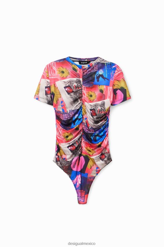 Desigual mujer body con collage fruncido VZ26R0741 ropa