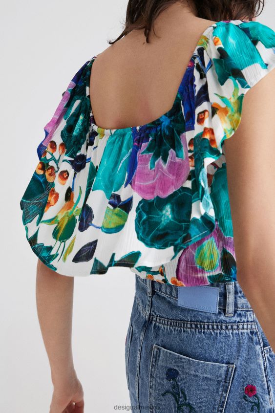 Desigual mujer body con cuello barco y estampado floral VZ26R0882 ropa