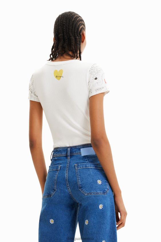Desigual mujer body con estampado de canalé VZ26R0524 ropa