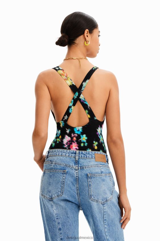 Desigual mujer body con tirantes de canalé VZ26R0740 ropa