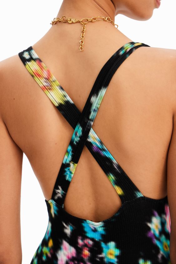 Desigual mujer body con tirantes de canalé VZ26R0740 ropa