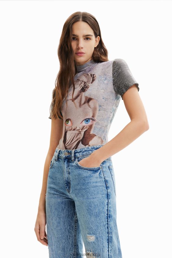 Desigual mujer body de punto metalizado VZ26R0866 ropa