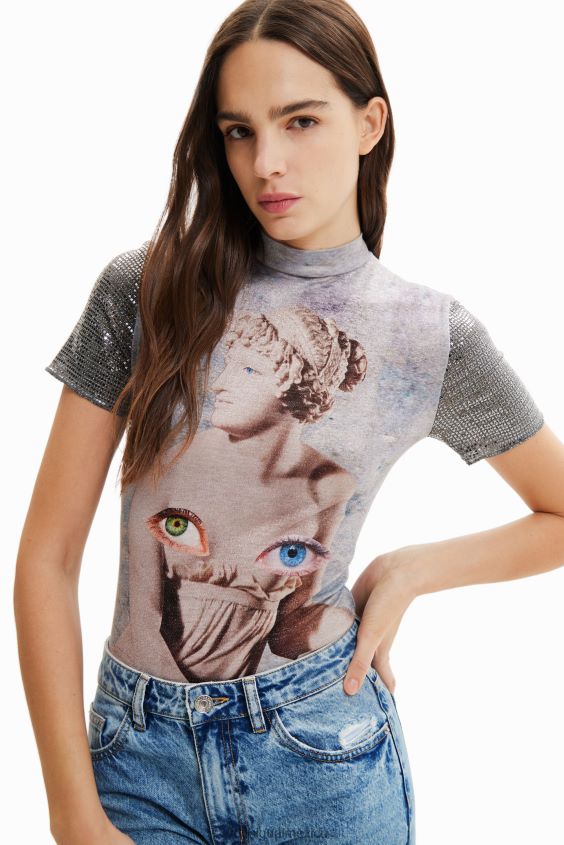 Desigual mujer body de punto metalizado VZ26R0866 ropa